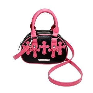 Y2K Dome Handbag with Cross Patches💘